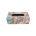Wooden Digital Printed Tissue Paper Box - Refillable Facial Napkin Holder Stand for Kitchen, Dining Table, Restaurant, Cafe - Decorative Napkin Dispenser Organizer - 9.9 x 5.9 x 4 inch
