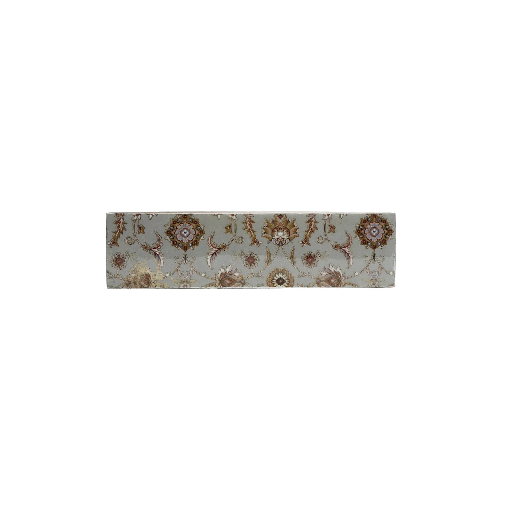 Wooden Butterfly With Floaral Border Serving Trey Set of 3 with Gold Engraving (Rectangle)