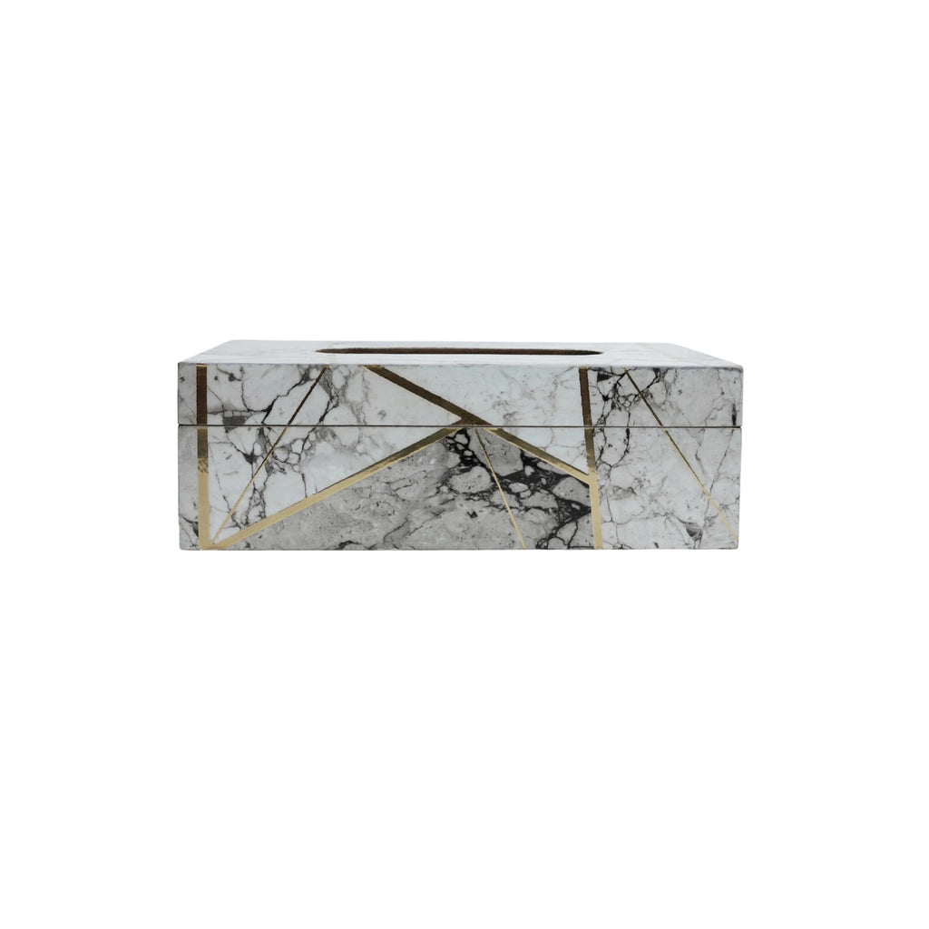 Wooden Marble Art Digital Printed Tissue Paper Box