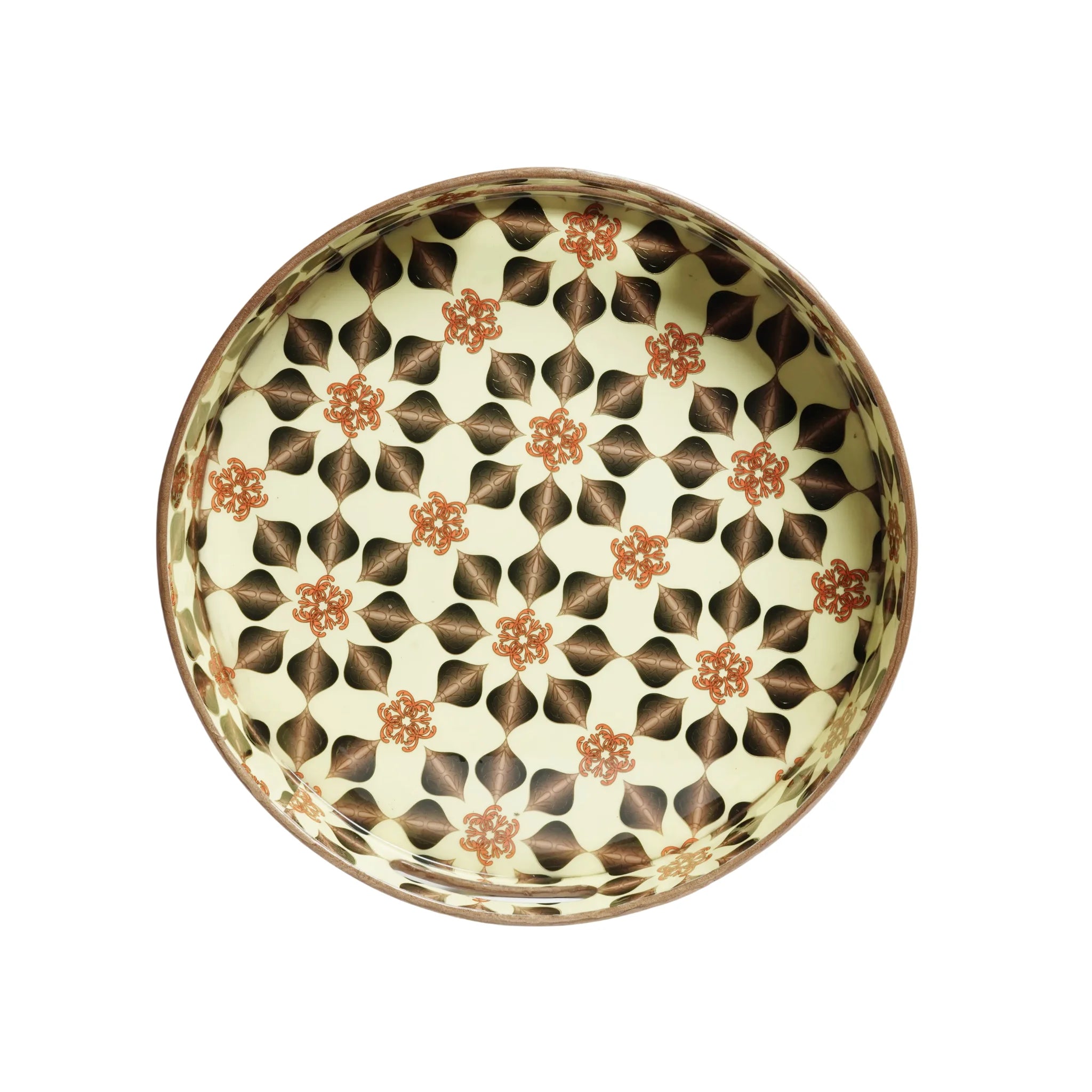 Wooden Mughal Jaal  Tray (Round)