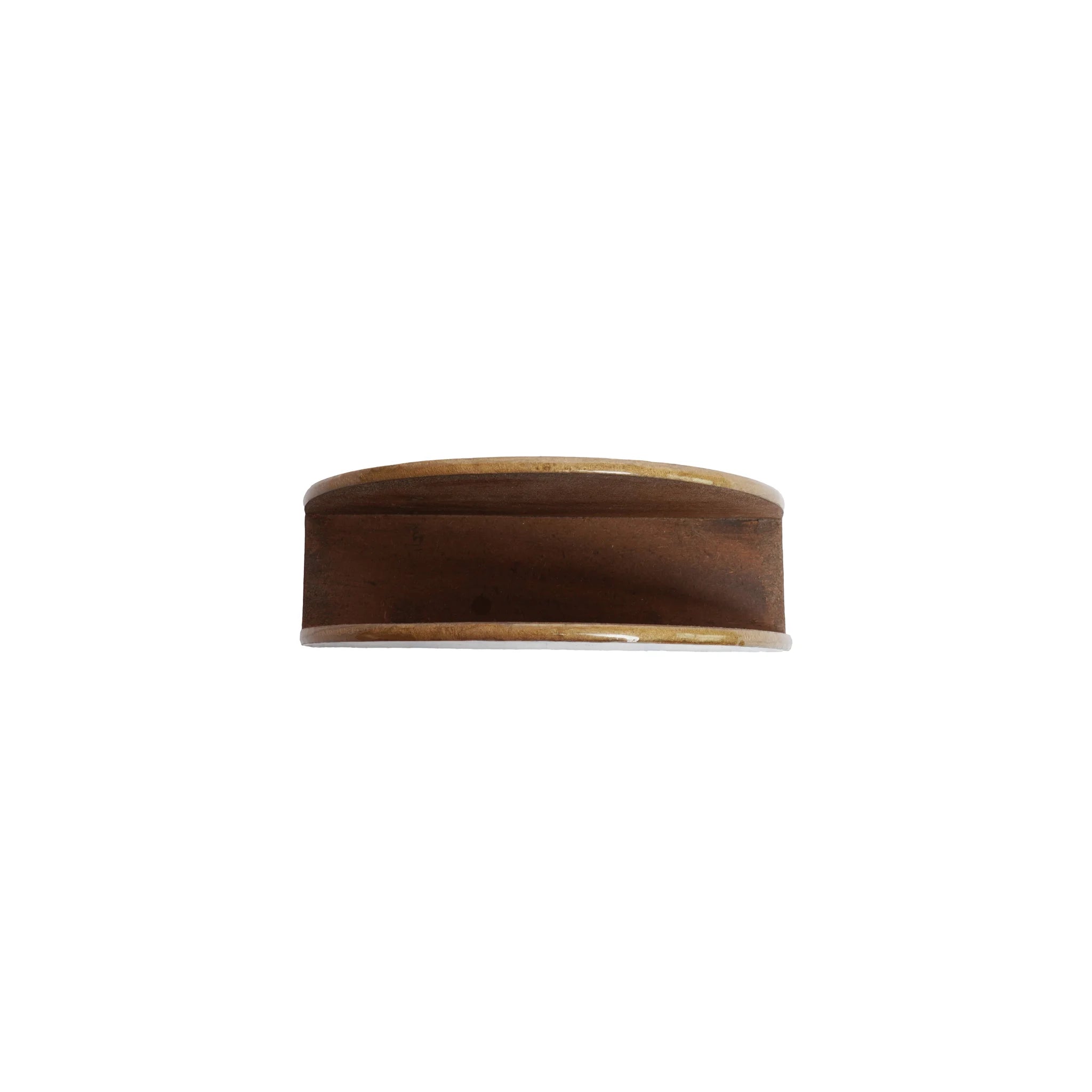 Wooden D Shape Digital Printed Tissue Holder Stand