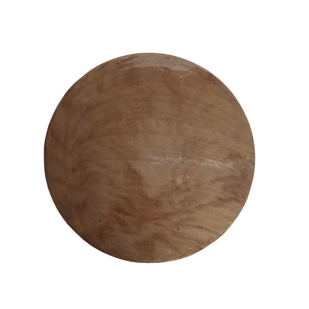 Wooden Yellow  Florals Tray (Round)