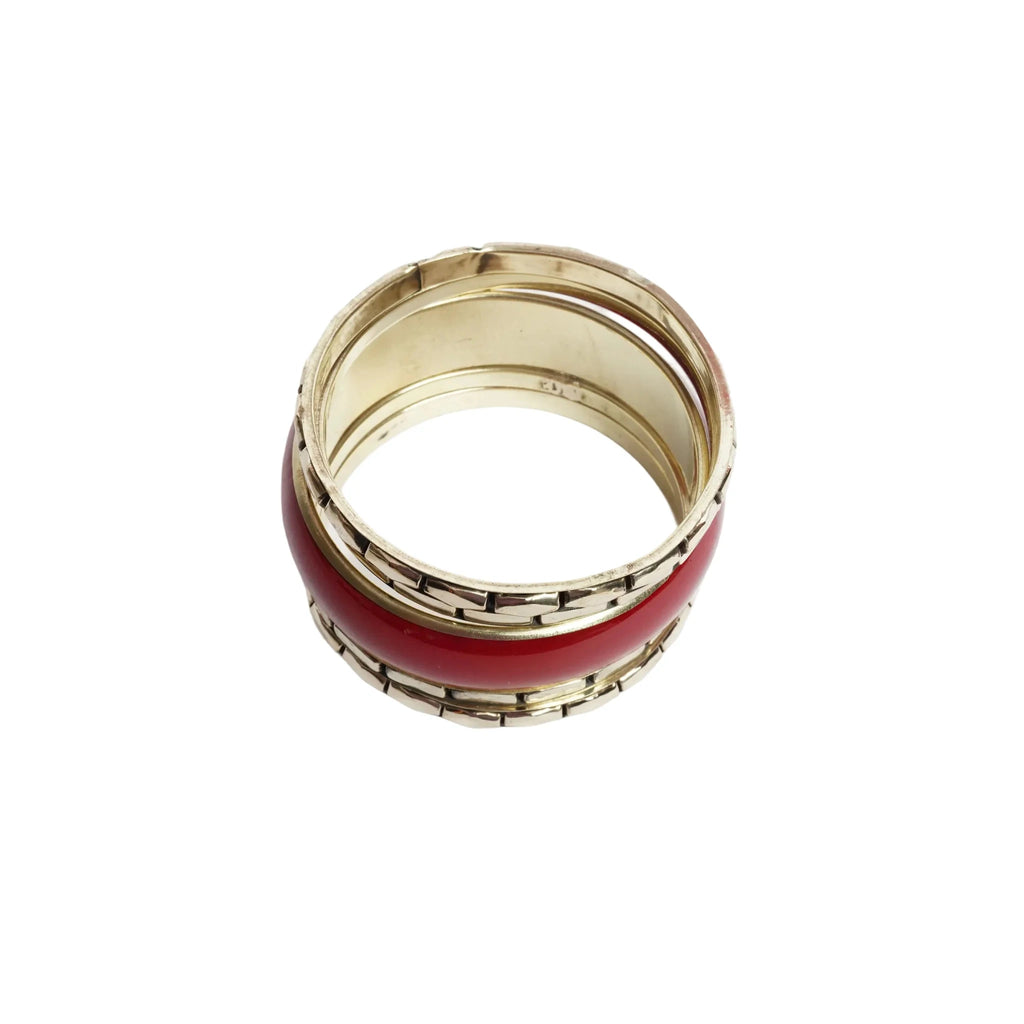 Classic gold-tone bangle bracelet set for women