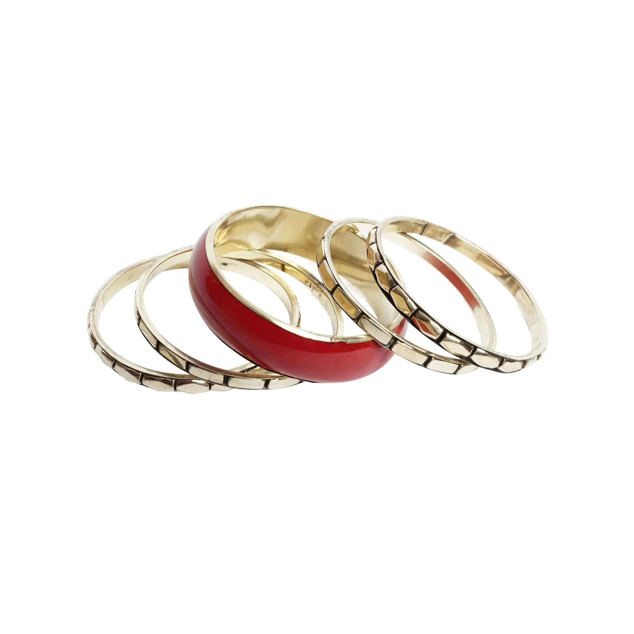 Classic gold-tone bangle bracelet set for women