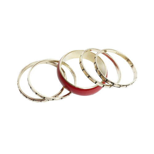 Classic gold-tone bangle bracelet set for women