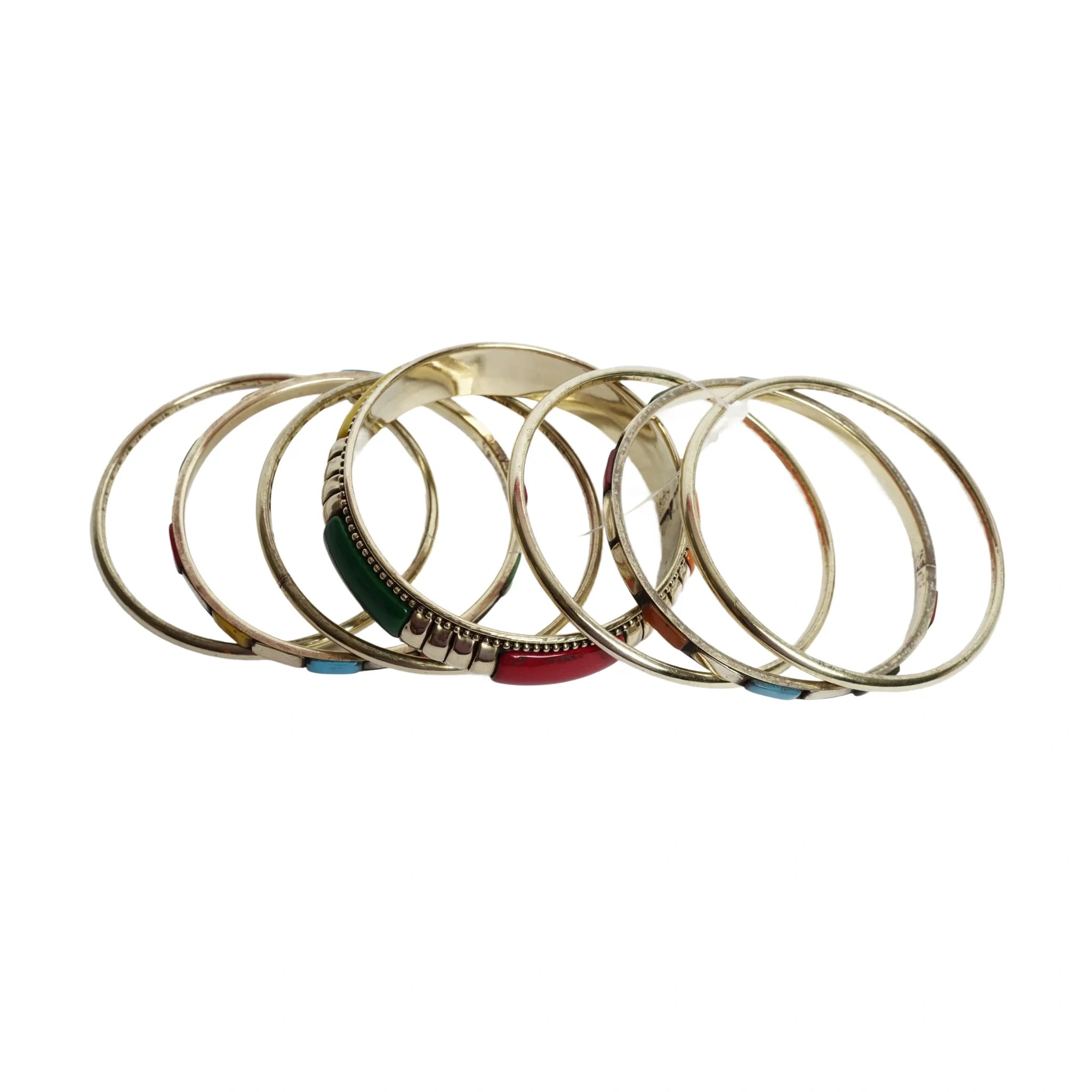 Women's Multicolour Traditional Stone Bangles Set