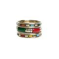 Women's Multicolour Traditional Stone Bangles Set