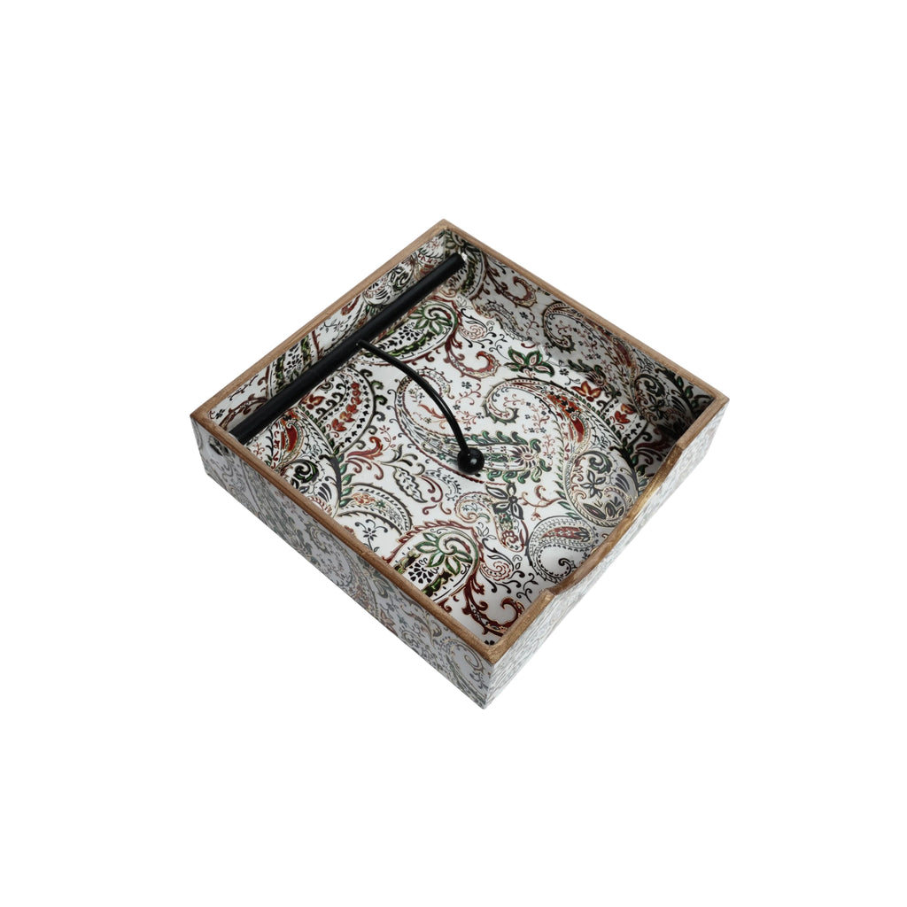 Wooden Digital Printed Weight Tissue Napkin Holder 