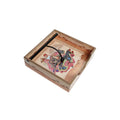 Wooden Rajasthani Art Digital Printed Weight Tissue Napkin Holder With Weighted Arm