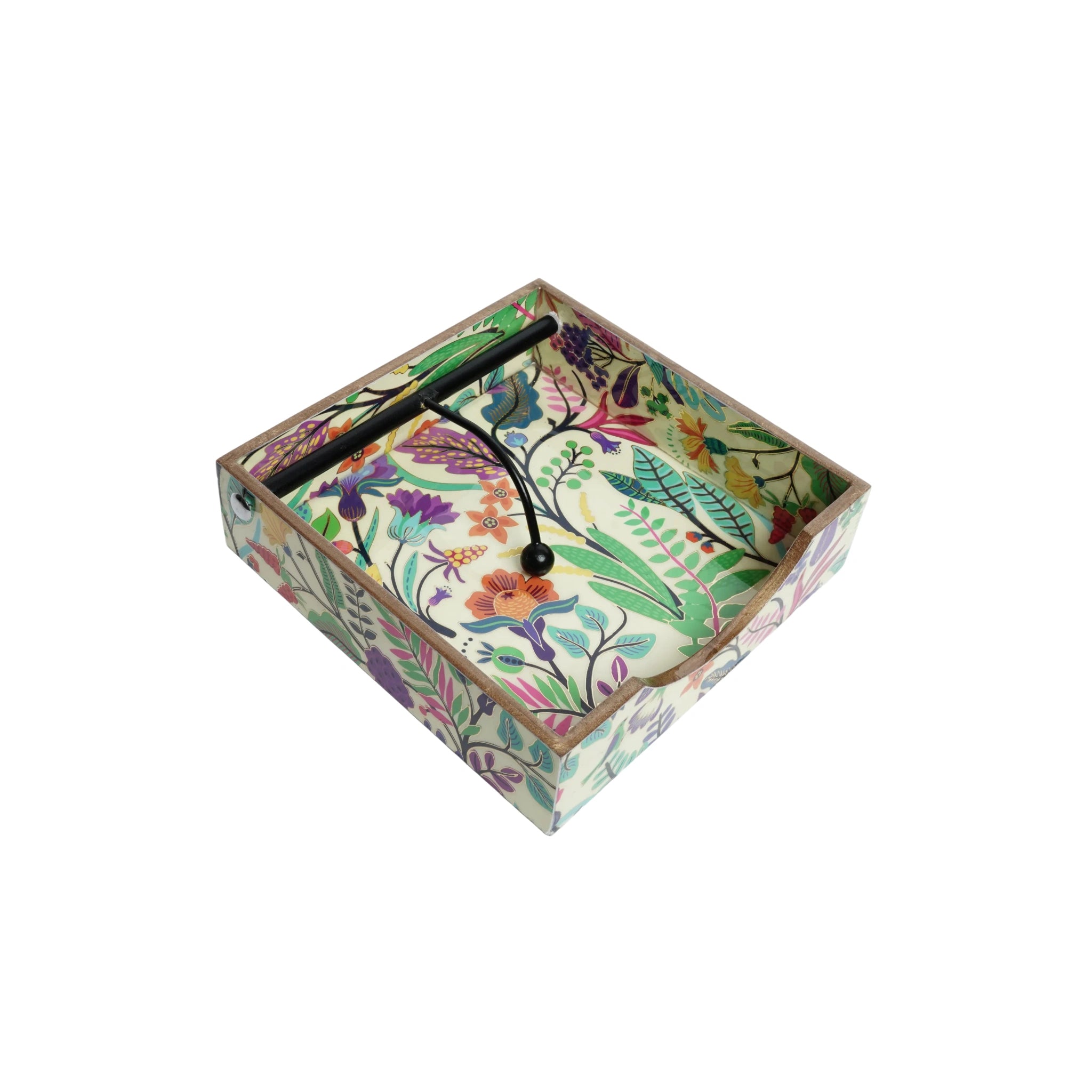 Natural Art Digital Printed Weight Tissue Napkin Holder With Weighted Arm