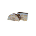 Wooden D Shape Royal Art Digital Printed Tissue Holder+2 Divider Wooden Spoon, Fork, Napkin Cutlery Holder